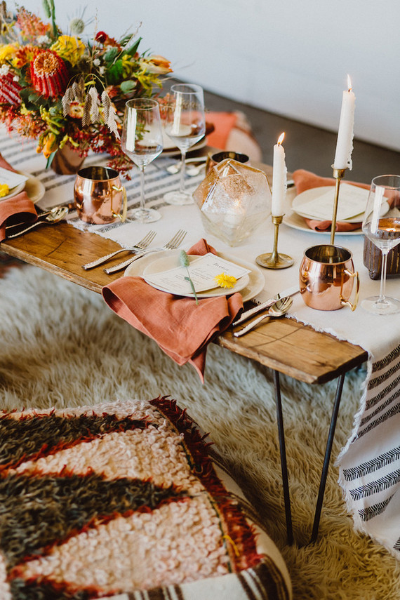 Bohemian tablescape