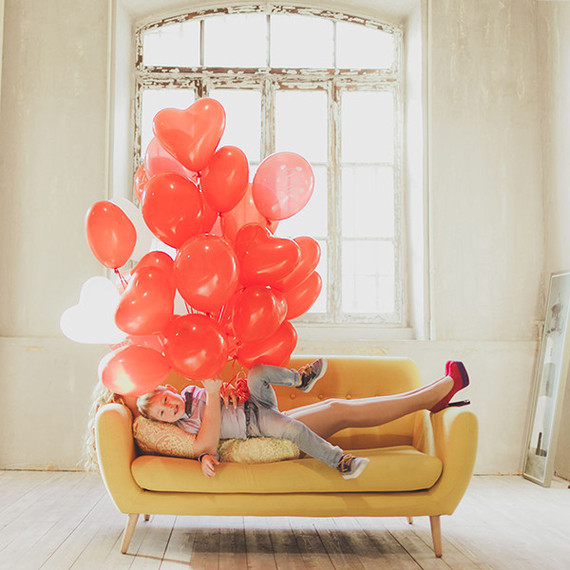 heart balloon bouquet