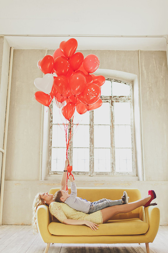 heart balloon bouquet