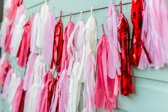 pink and red tassels