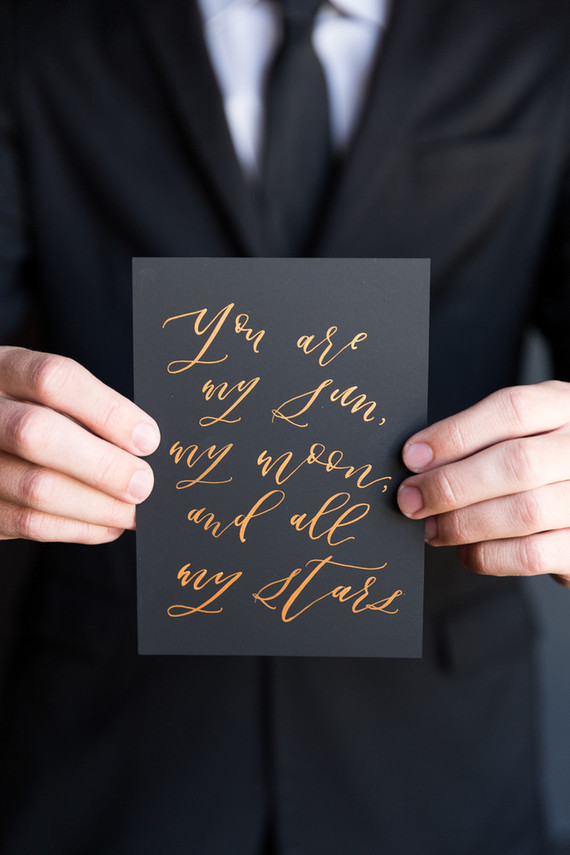 Gold calligraphy
