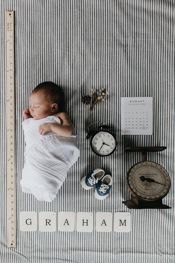 Vintage boys birth announcement