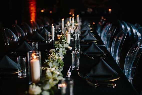 Modern wedding tablescape