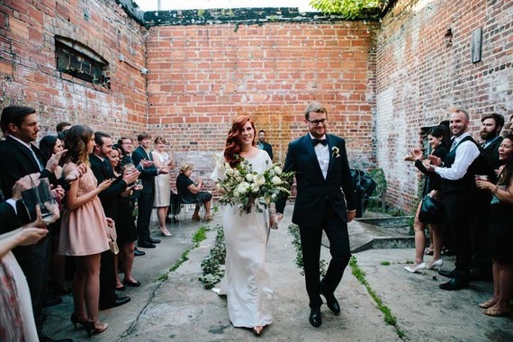 Modern downtown Atlanta wedding ceremony