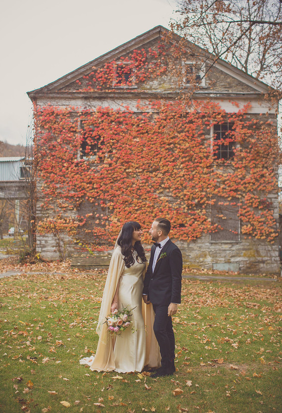 Whimsical Hudson Valley wedding portrait