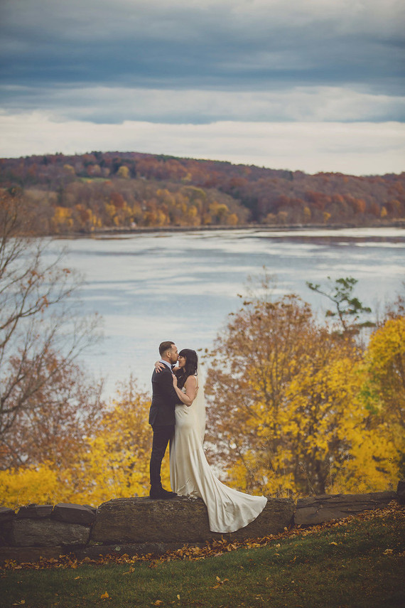 Whimsical Hudson Valley wedding portrait