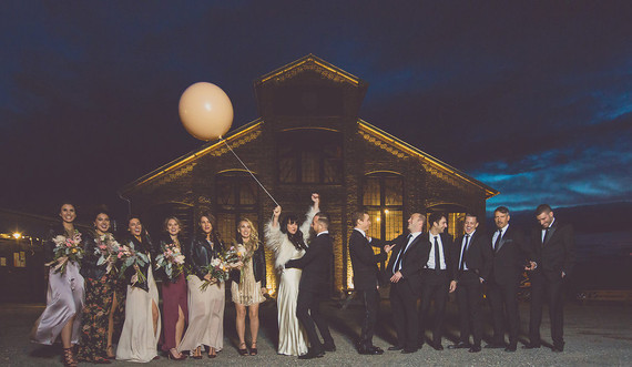 Wedding party portrait