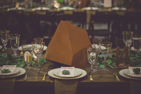 Whimsical wedding tablescape