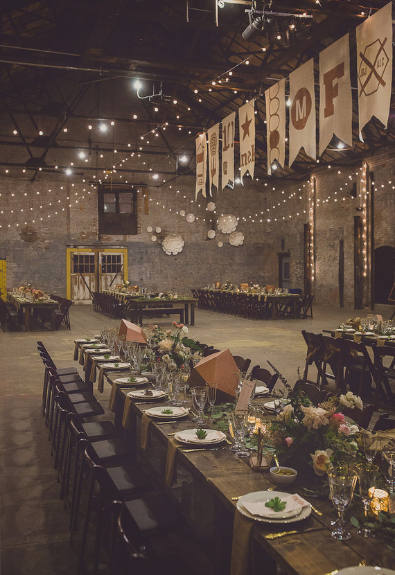 Whimsical wedding tablescape