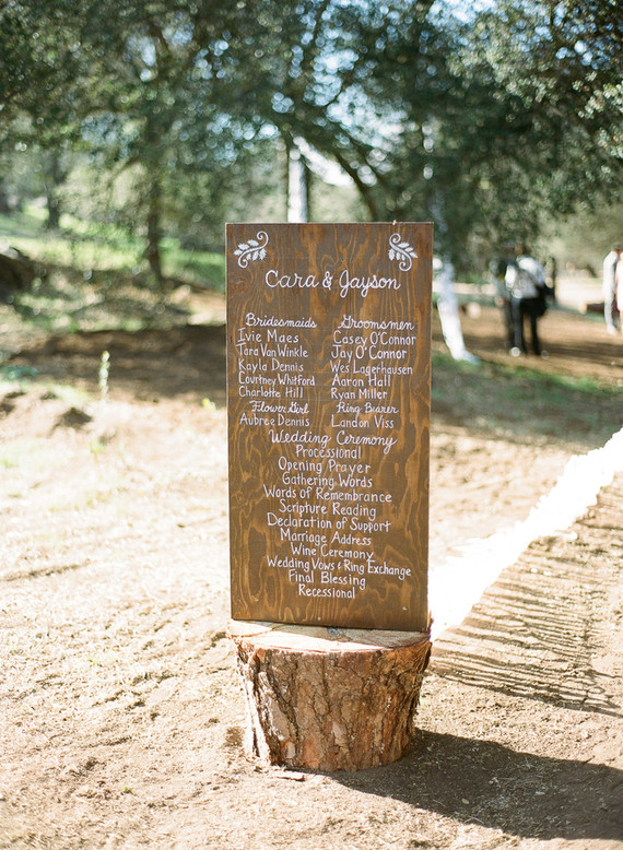 Rustic wedding sign