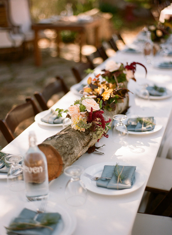 Rustic farm wedding tablescape