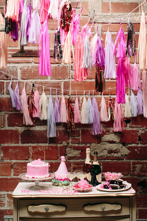 Valentine's Day party dessert table