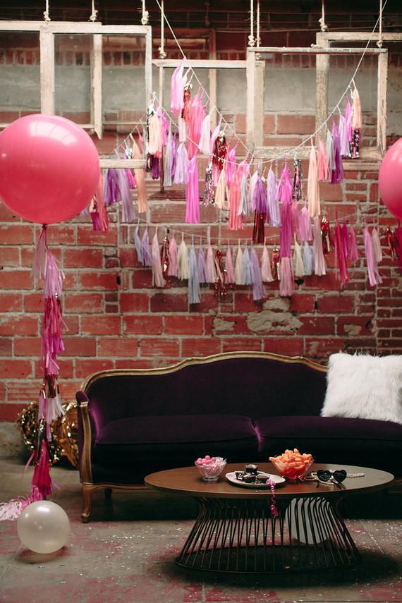 Girly Valentine's Day party decor