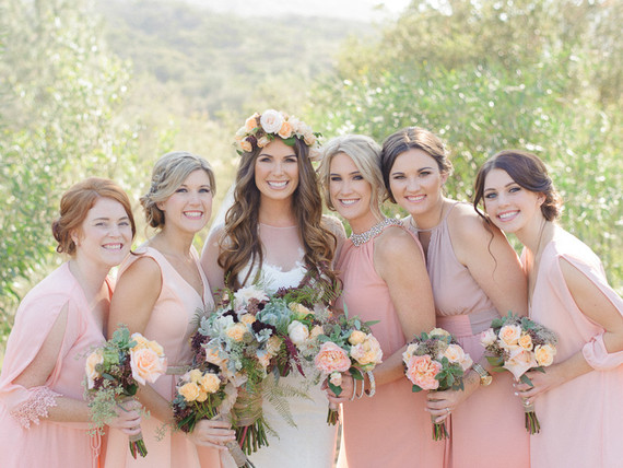 Pink bridemaid dresses