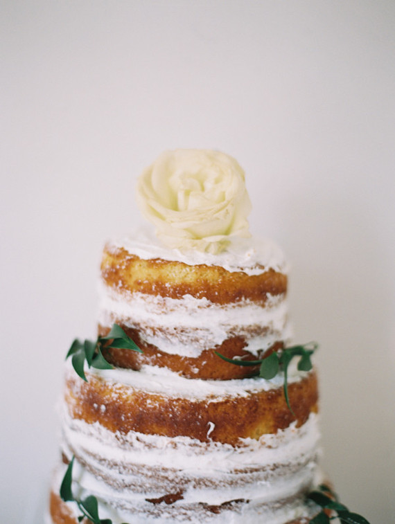 floral naked cake