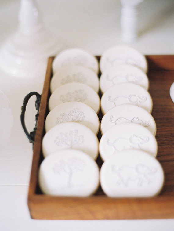 white baby shower cookies