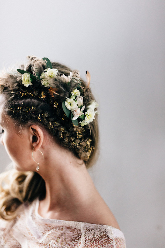 Moroccan bohemian wedding hairstyle