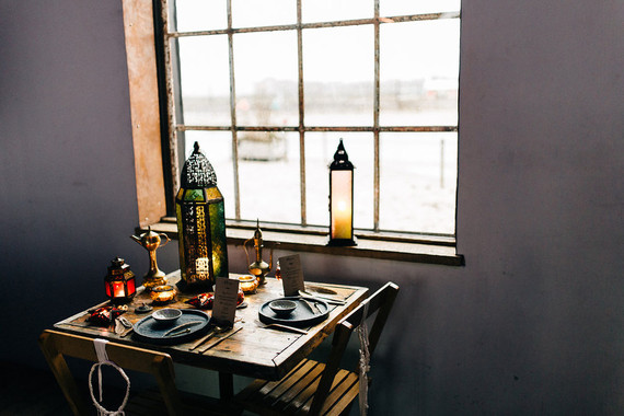 Moroccan bohemian wedding tablescape