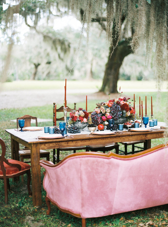Winter wedding tablescape