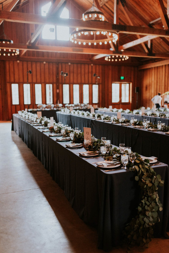 Barn wedding reception