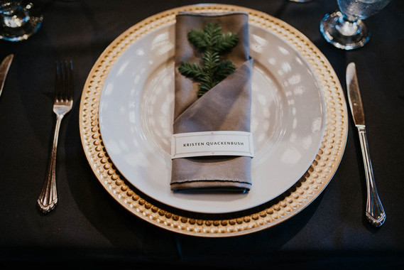 DIY Barn wedding place setting