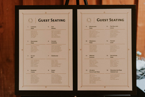 Escort card display Inspiration