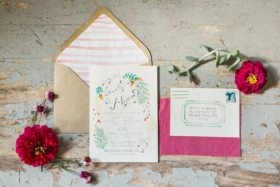 DIY summer wedding invitations