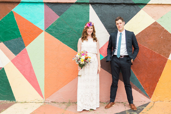 Modern wedding portrait