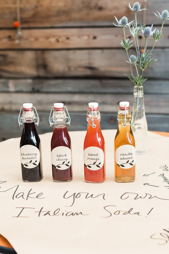 DIY wedding cocktail station