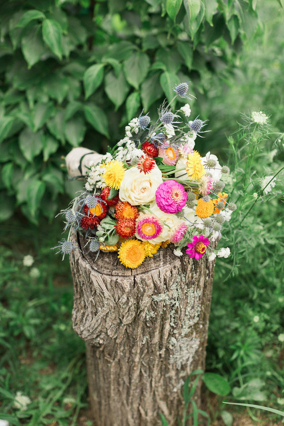 DIY summer bridal bouquet