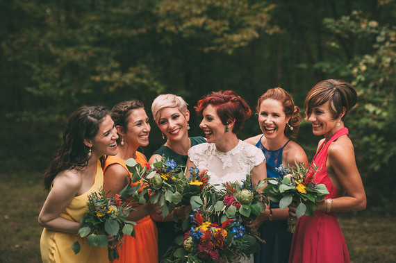 Colorful bridesmaid dresses