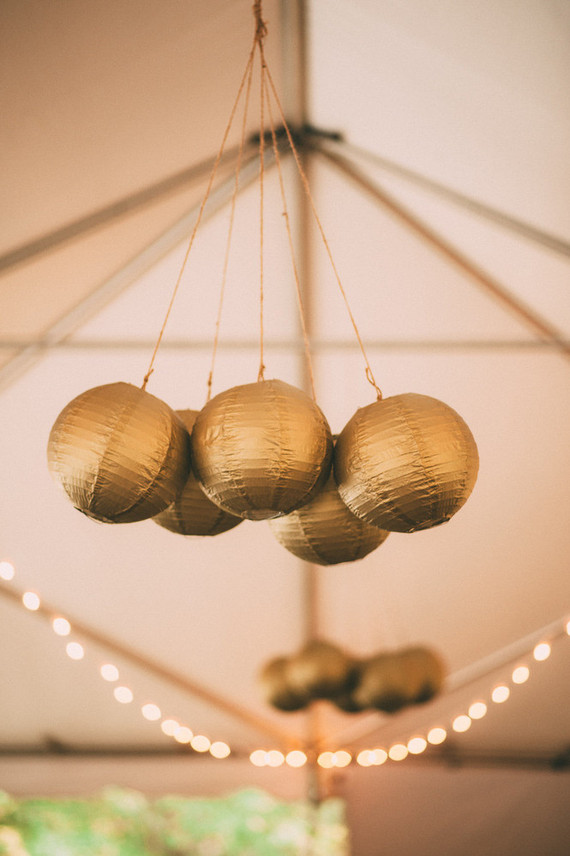 Gold paper lanterns