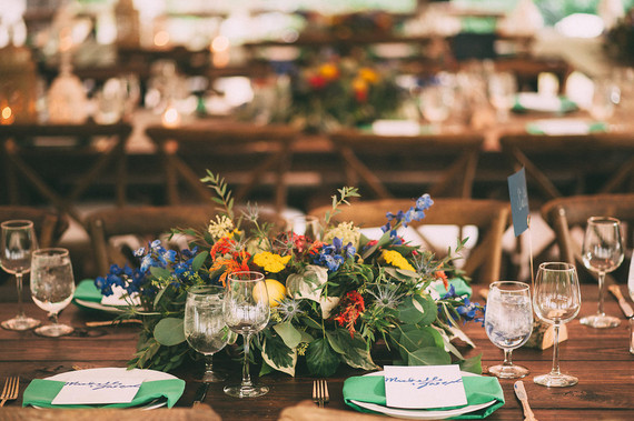 Fall woodland wedding