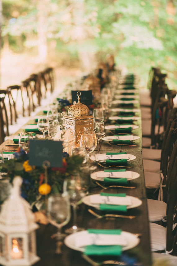 Fall woodland wedding