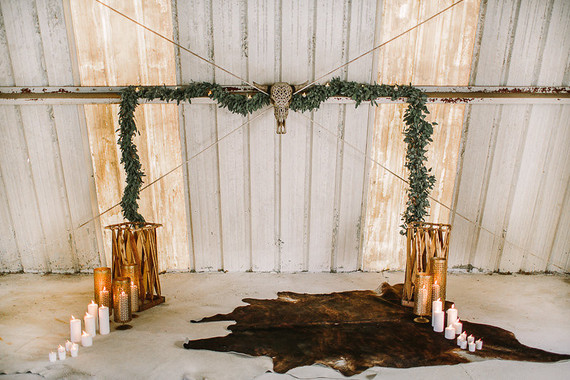 Romantic equestrian wedding backdrop