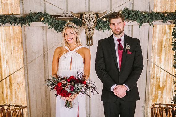 Romantic equestrian wedding portrait