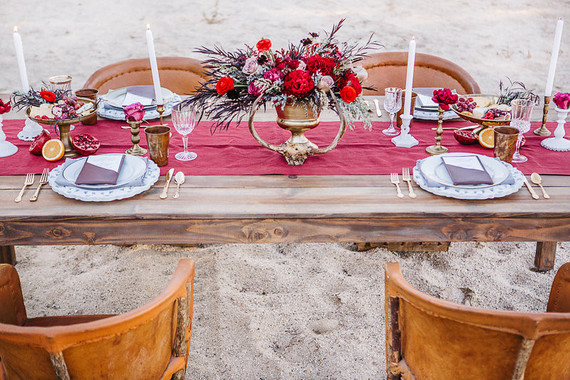 Equestrian wedding tablescape