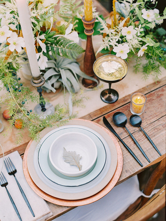 Vintage french country place setting