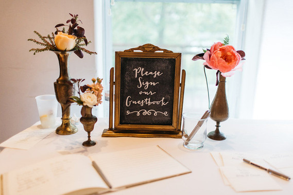 Chalkboard signage