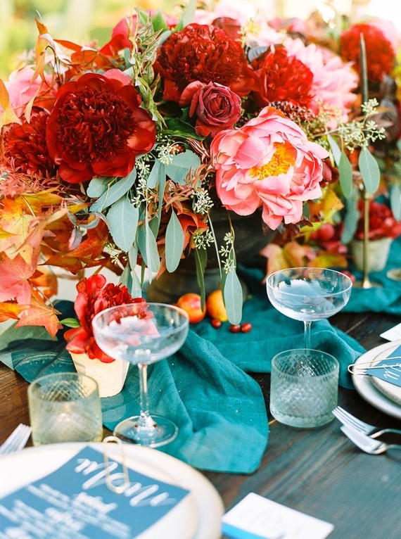 Fall jewel toned wedding