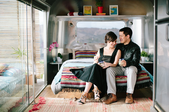 Malibu airstream engagement session