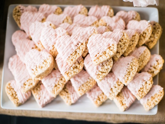 Heart rice krispie treats
