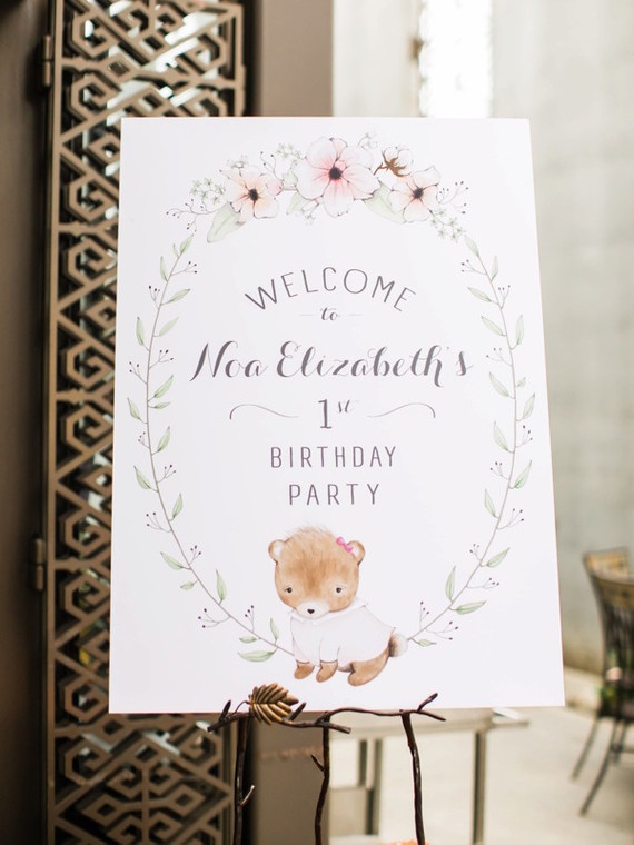 Feminine pink first birthday ideas