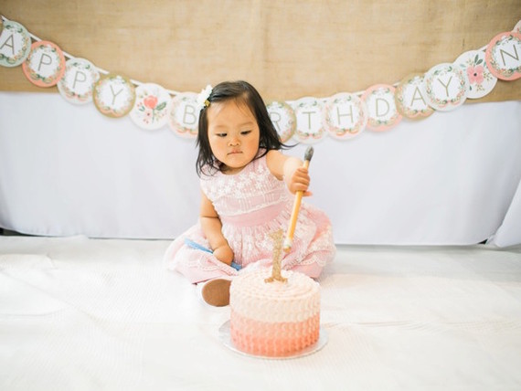 Feminine pink first birthday ideas