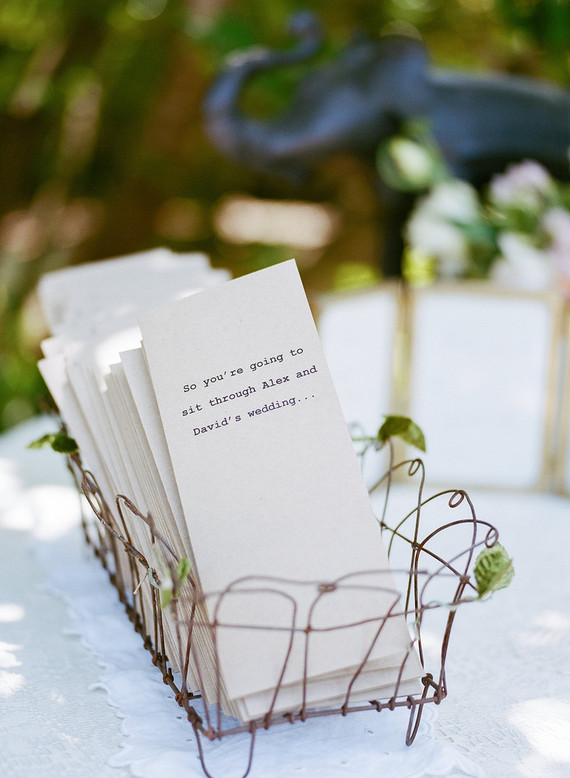 Wedding programs