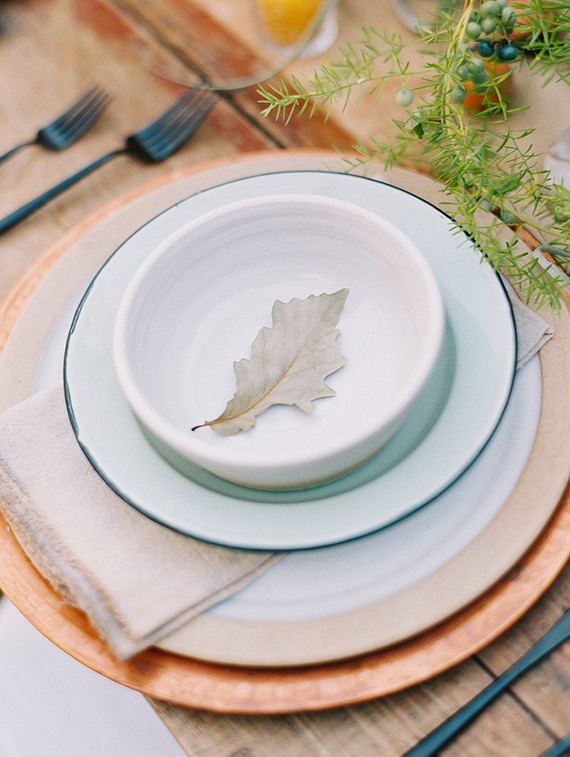 Leaf place card Inspiration