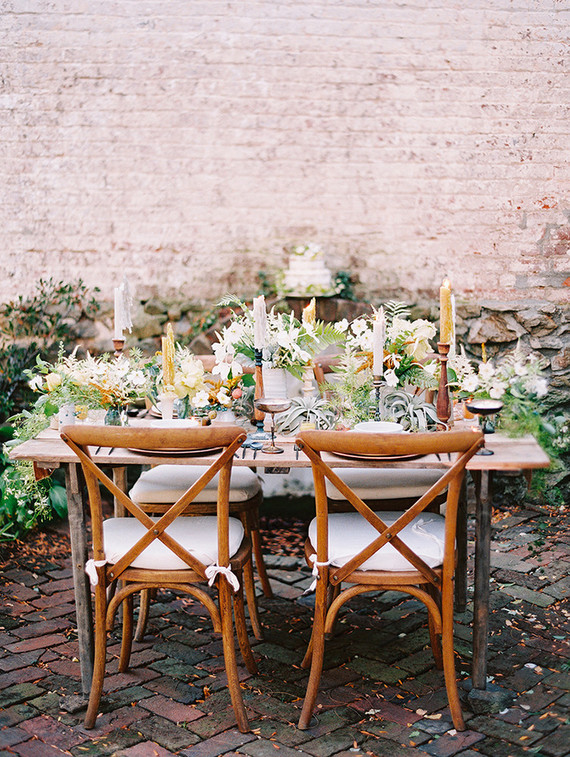 French garden tablescape