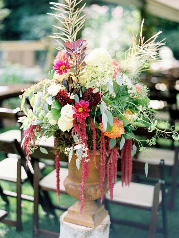 Bohemian wedding florals