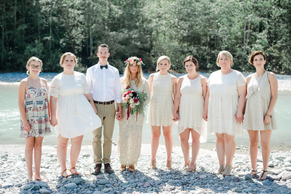 Wedding party portrait
