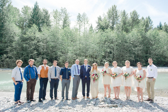 Wedding party portrait
